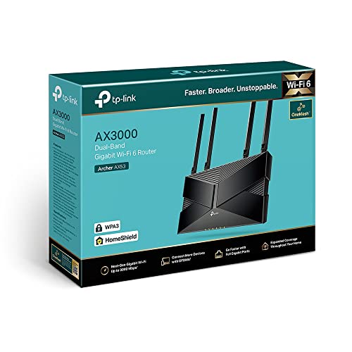 Router WiFi 6 TP-Link AX3000 Gigabit Dual Band OFDMA MU-MIMO Archer AX53