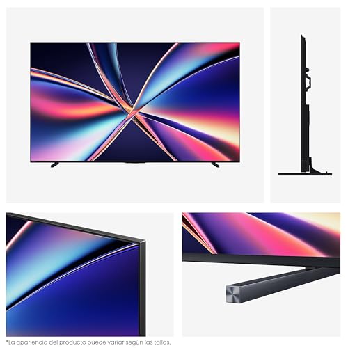 Hisense Television QD7QFM (Modelo 2025) Pantalla 100 Pulgadas,Mini-LED Smart Fire TV UHD 4K,Control Remoto por Voz con Alexa,Hi-View AI Engine,Modo de Juego Pro de 144 Hz,Dolby Vision·Atmos