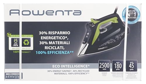 Plancha de Vapor Rowenta Negro Verde Eco Intelligence 2500 W Distribución Óptima