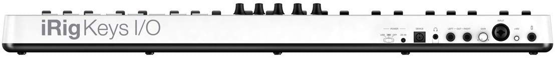 IK Multimedia IP-IRIG-KEYSIO25-IN iRig Keys I/O Estación de trabajo de creación musical de 25 teclas, controlador MIDI con interfaz de audio integrada, 49- Tecla, 49-key