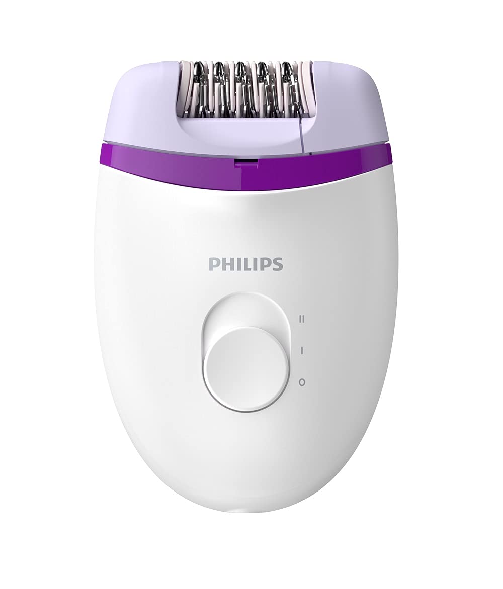 Philips Depiladora con cable compacta satinelle essential para piernas, Blanco