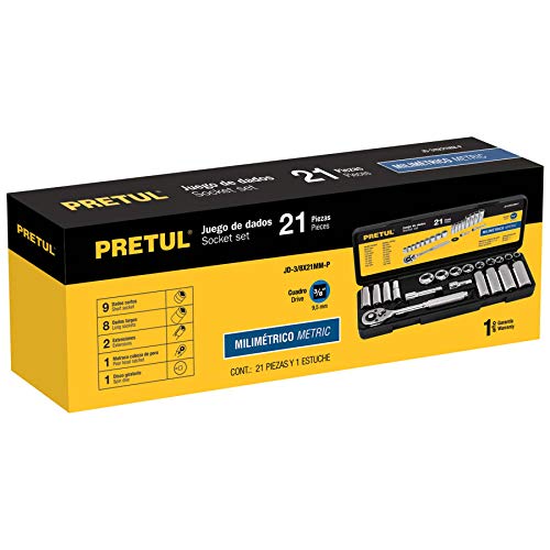 Juego de Autoclé Pretul 21 Piezas 3/8" mm