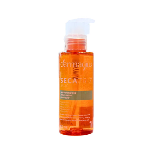 Dermagius Secatriz Salic Gel de Limpieza Facial 115 ml – Dermolimpiador con Ácido Salicílico al 2% y Zinc | Control de Brillo y Limpieza de Poros | Ideal para Piel Grasa y con Tendencia a Imperfecciones