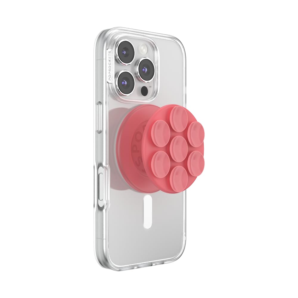 Soporte y Agarre PopSockets con Ventosa Masilla para iPhone en Vidrio y Espejos, Intercambiable y Portátil