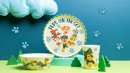 Juego de Vajilla Infantil Zak Designs PAW Patrol Azul y Amarillo Sostenible 3 Piezas