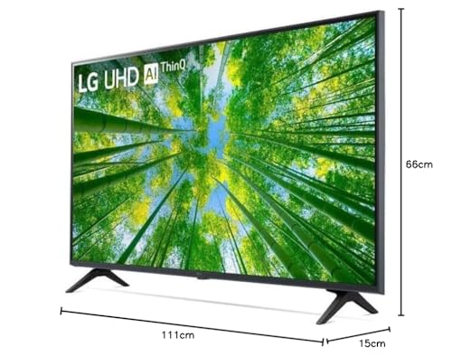 LG Television 43" Pulgadas 4K LED Uktra HD WebOS 22 Smart con ThinQ AI TV Google Assistant; Alexa; Apple AirPlay; HomeKit 43UQ8000AUB (Reacondicionado)