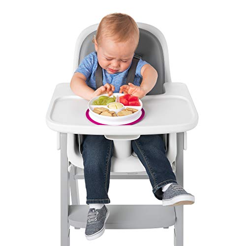 Plato Dividido OXO Tot Rosa Stick & Stay