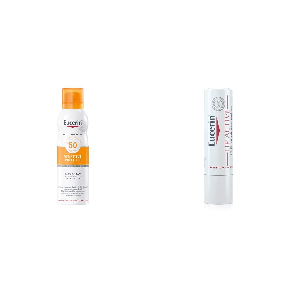 Protector Solar Corporal Eucerin Toque Seco FPS 50 Spray + Bálsamo Labial Ph5 FPS 20