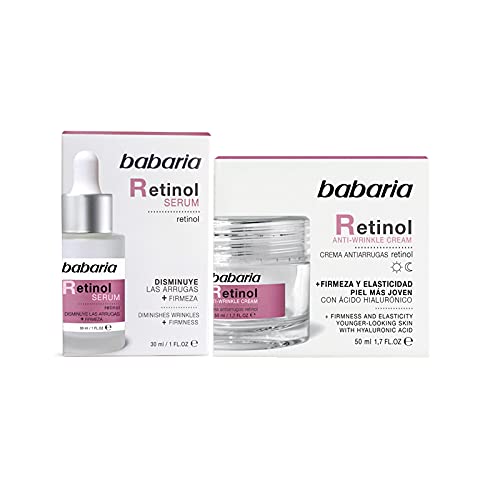 Babaria NATURE'S WAY Crema + Serum de Retinol Antiarrugas Babaria Aporta Firmeza y Elasticidad 50ml | 30ml