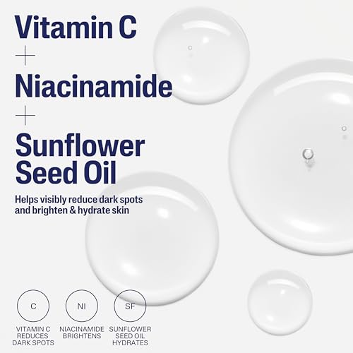 Cetaphil Suero De Vitamina C, Reduce Visiblemente La Apariencia De Manchas Oscuras E Hiperpigmentación, Formulado Con Niacinamida, Diseñado Para Pieles Sensibles, Sin Fr Blanco 1 Onza Líquida (Paquet