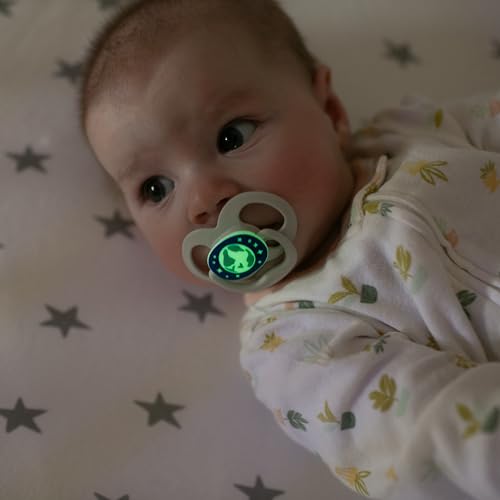 Chupetes Dr. Brown's Advantage Glow-in-The-Dark Rosa, 2 Piezas, Etapa 2, 6-12 Meses