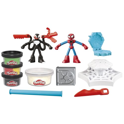 Set de Juego Play Doh Marvel Spider-Man Lanza y Atrapa con Figuras Flexibles y Accesorios para Niños y Niñas