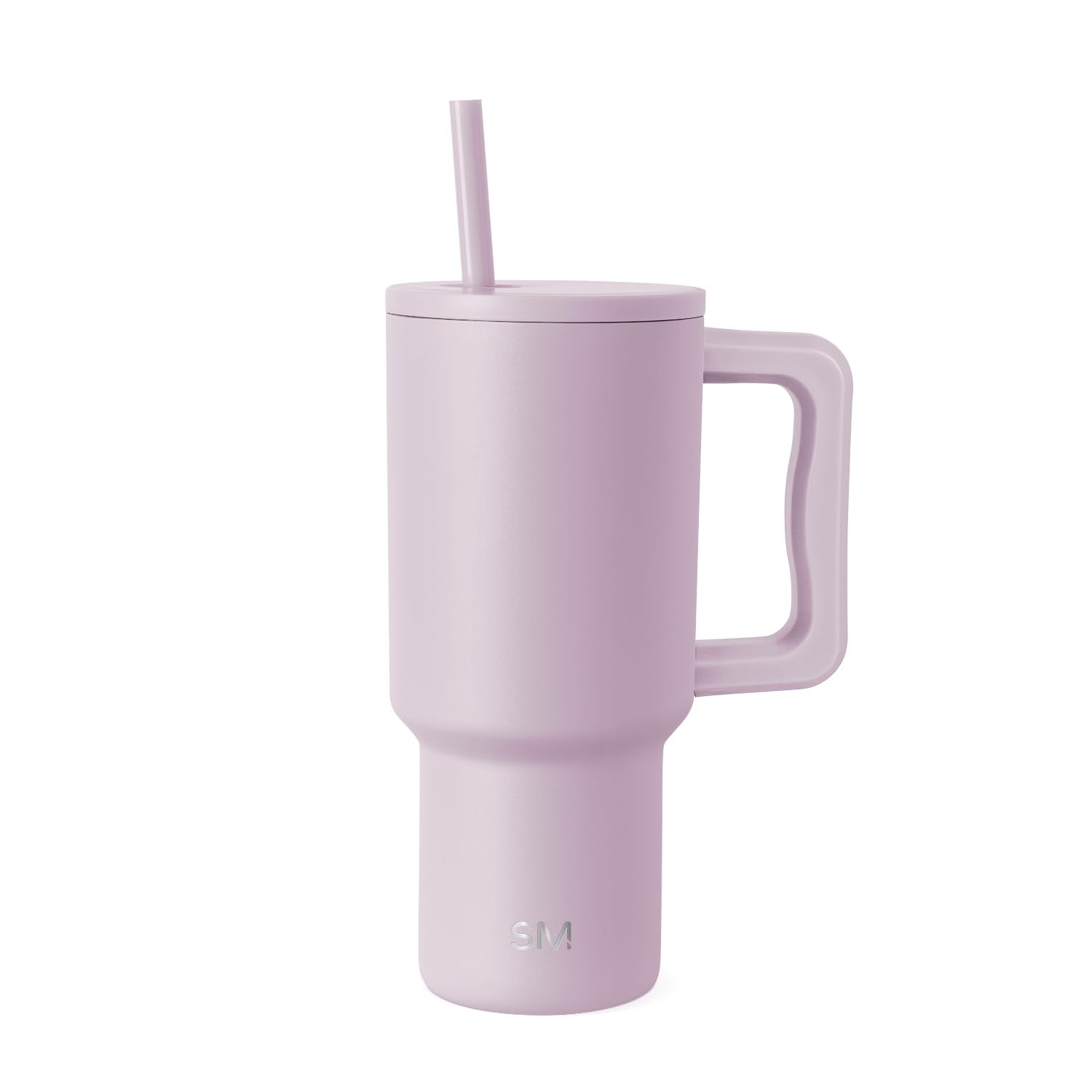 Vaso Térmico Simple Modern Lavender Mist con Asa y Pajita