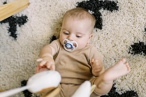 Chupete Dr. Brown's Nature Morada Brilla en la Oscuridad, Simétrico Silicona Suave para Bebé 6-18 Meses, Paquete de 4