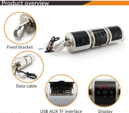 Sistema de Sonido Bluetooth para Motocicleta a Prueba de Agua con Altavoces Estéreo y Radio FM MP3