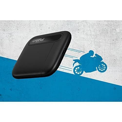 Crucial X6 - SSD portátil de 4TB, hasta 800MB/s, USB 3.2, Unidad Externa de Estado sólido, USB-C – CT4000X6SSD9