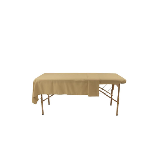 La Nueva Perla Juego Sabana Camilla Masaje Spa Exploracion Microfibra Color (Beige, 1 Juego (2 Piezas))