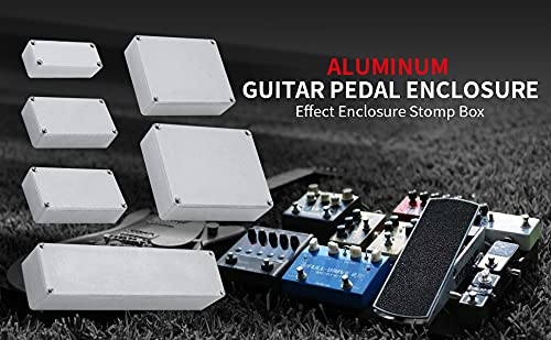 DaierTek 1590BB - Caja de aluminio de metal para pedales de guitarra, caja de efecto piso, sin pintar, 120 x 94,5 x 34 mm