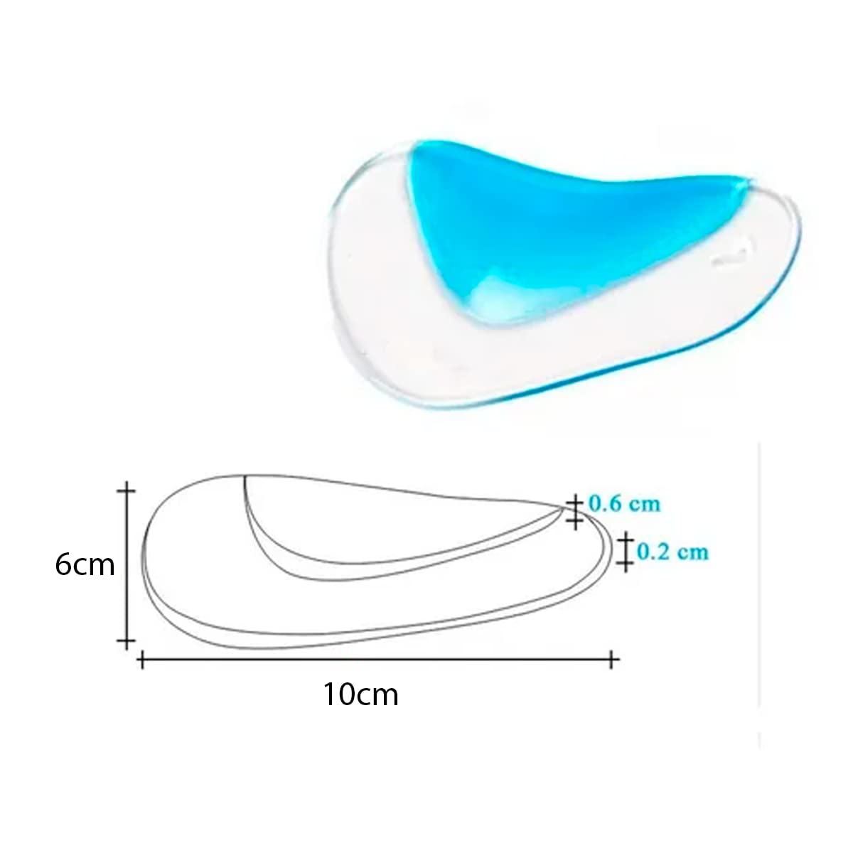 Plantillas Ortopédicas Gel Silicona Pie Plano Soporte Arco