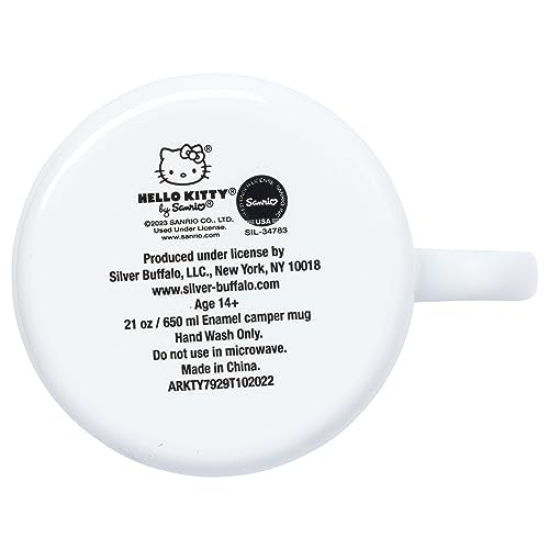 Taza para Campista Esmaltada Silver Buffalo Sanrio Hello Kitty Tropical Summer 21 Onzas