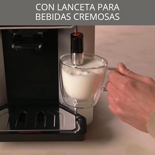 Krups Maquina de Espresso Super Automática Sensation, es como un barista en casa con resultados profesionales en cada taza, Prepara capuchinos y espressos facil y rapido, EA910EMX
