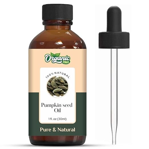 Organic Zing Pumpkin Seed Carrier Oil Pure & Natural for Skin care, Hair care, Body Care - 30ml