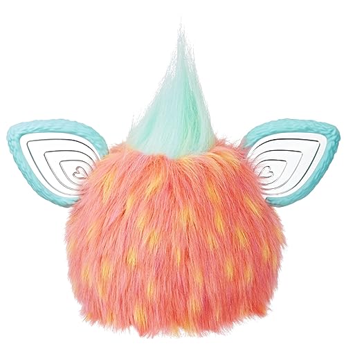 Furby Coral Peluche Electrónico Interactivo, Habla, Canta, se Ilumina y responde a su Voz, con 15 Accesorios de Moda para niños y niñas de 6 años en adelante.