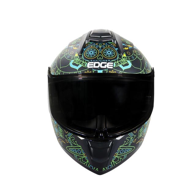 Casco Para Moto Integral BOSTON - Casco Motocicleta Marca EDGE - Visor Doble ANTIVAHO - Cascos Para Motos Certificados Dot Moto - Accesorios Para Moto Motocross Motocicleta Mujer Hombre Cascos De Moto