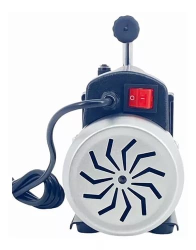 FIXITFAST Bomba de vacío rotativa de paletas de una etapa 3CFM 5 Pa 1/3HP para aire acondicionado refrigerante HVAC herramienta de aire, puerto de entrada abocardado Capacidad de aceite 225ml Negro