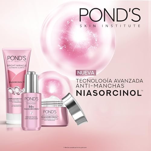 POND'S Bright Miracle rutina de 3 pasos: Crema día + Limpiador Facial + Sérum con NIASORCINOL