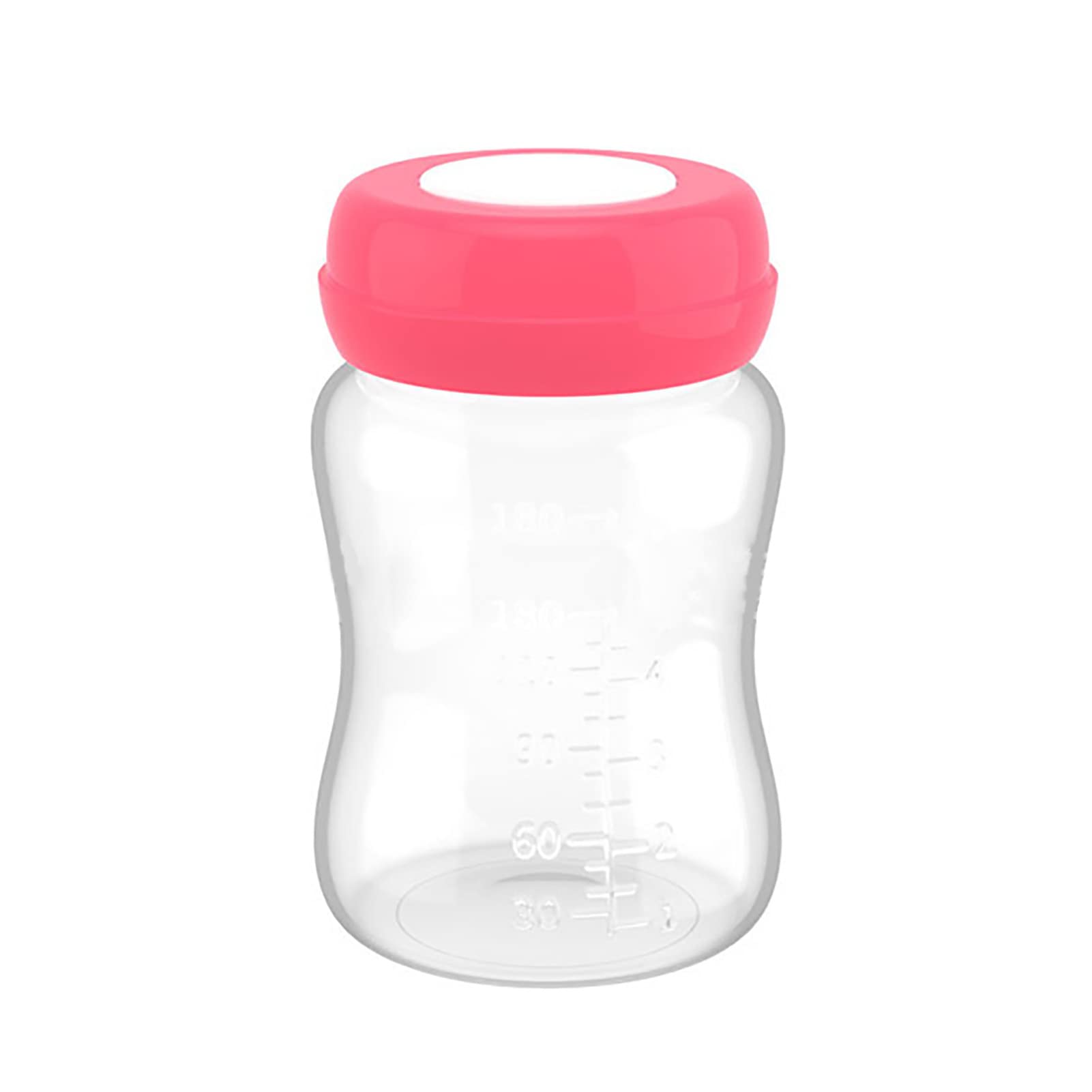 Botellas de Leche Materna, 4PCS Botellas de Almacenamiento de Leche Materna Botellas de Congelador de Leche Materna a Prueba de Fugas de Calibre Ancho con Junta de Silicona 180ml
