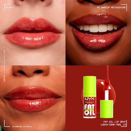 NYX Cosmetics, Fat Oil Lip Drop, Brillo Labial, Losin Cone-Trol