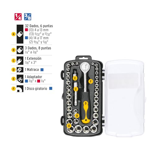 Juego de Herramientas Pretul JUDA-38P para Mecánico