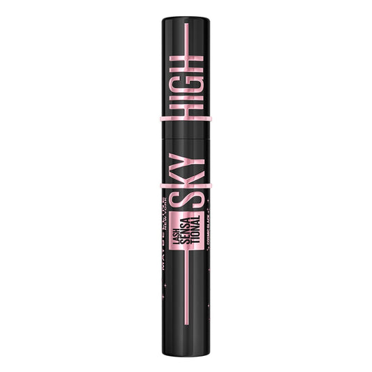 Maybelline, Mascara de pestañas lavable y brinda alargamiento Lash Sensational Sky High Cosmic Black ultra negro, 6ml