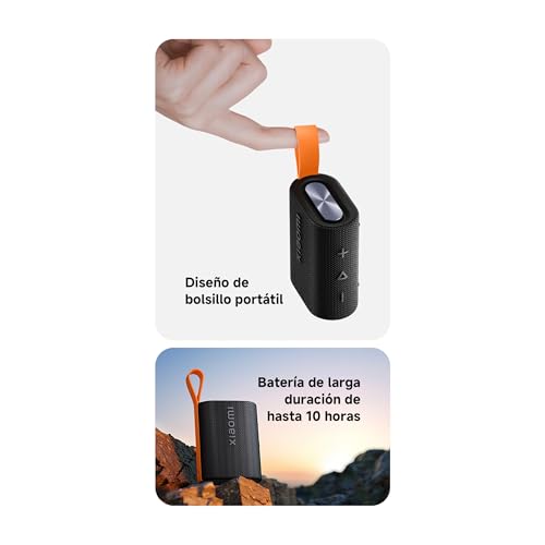 XIAOMI Sound Pocket |Bocina Portátil de 5W | hasta 10 Horas de Reproducción | Sonido Estéreo con TWS | Waterproof IP67 | Bluetooth 5.4 | Altavoz con micrófono Integrado