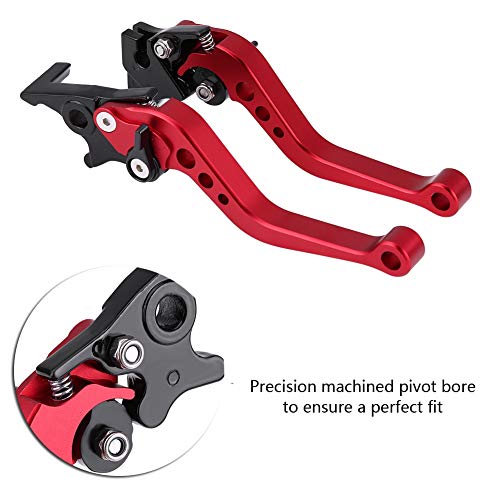 Palancas de Freno de Tambor de Motocicleta Yosoo Rojo CNC de Aluminio para Yamahas Suzukis