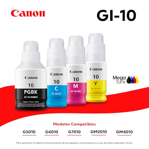 Canon Tinta GI-10 M Botella De Tinta Magenta con 70ml para G5010/G6010/G7010
