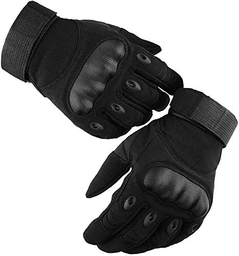 Guantes de Moto AOYOMO Negro Dedo Completo Pantalla Táctil para Hombre Mujer