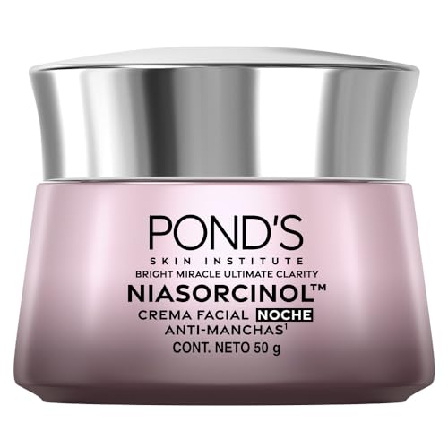 PONDS Crema Facial Antimanchas* Noche Bright Miracle Ultimate Clarity con Niasorcinol, uso de noche para una piel luminosa y tono uniforme 50 g