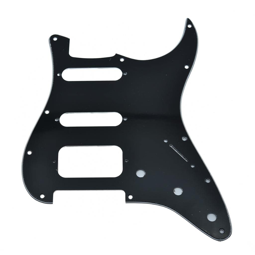 Dopro - Golpeador de guitarra Strat HSS de 11 agujeros, 2 tripulaciones Humbucking para American FD Stratocaster negro
