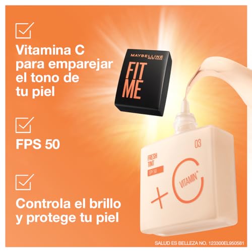 Base de maquillaje Fit Me Fresh Tint, 0.5 Maybelline NY