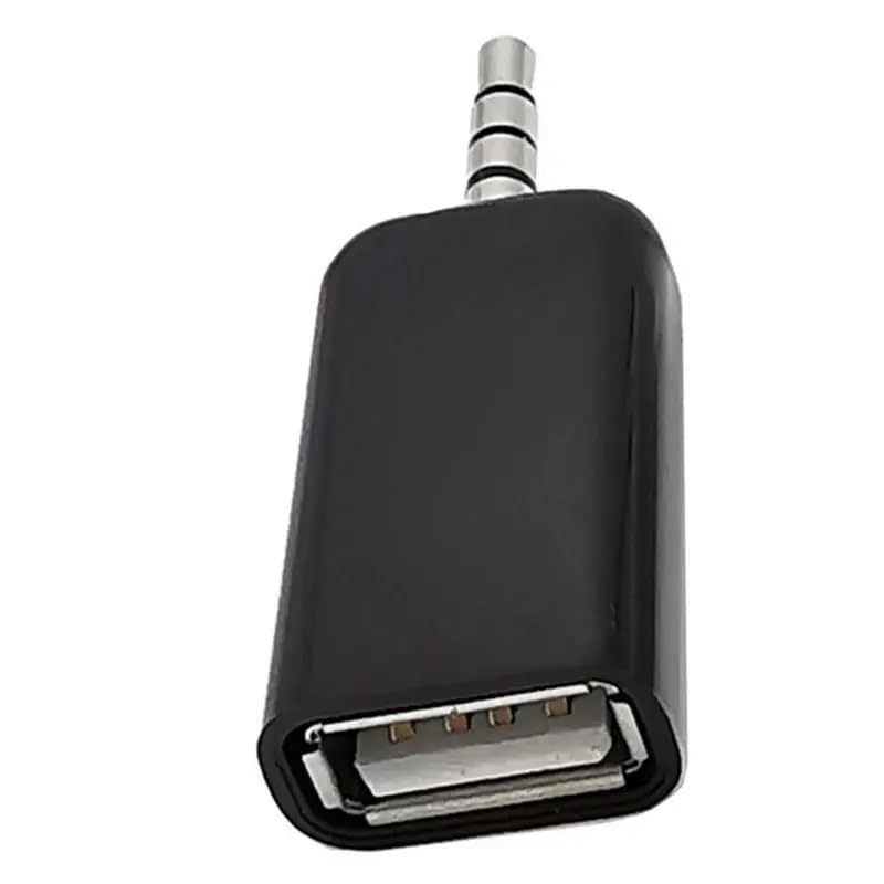 Adaptadores de Audio AUX a USB A ThtRht Negro Paquete de 2 para Coche