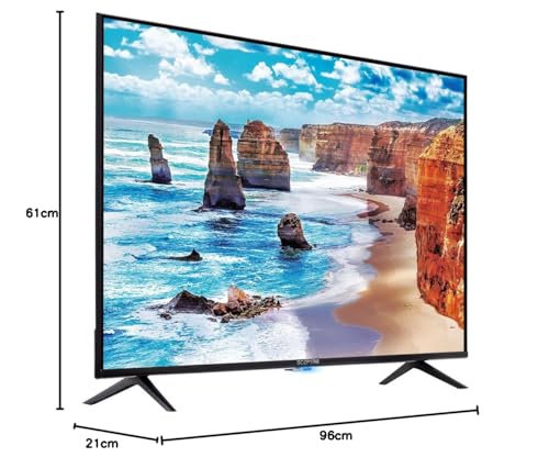 Sceptre Televisión de 43" Serie X43 1080P Full HD LED TV Diseño Sin Bordes con HDMI,VGA, MEMC 120, USB Frecuencia de Actualización 60 Hz X437BV-FSRD (Reacondicionado)