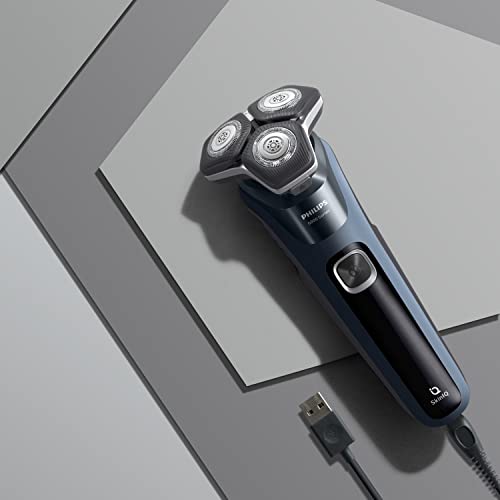 Afeitadora Eléctrica Philips Serie 5000 Azul con Recortadora para Hombre