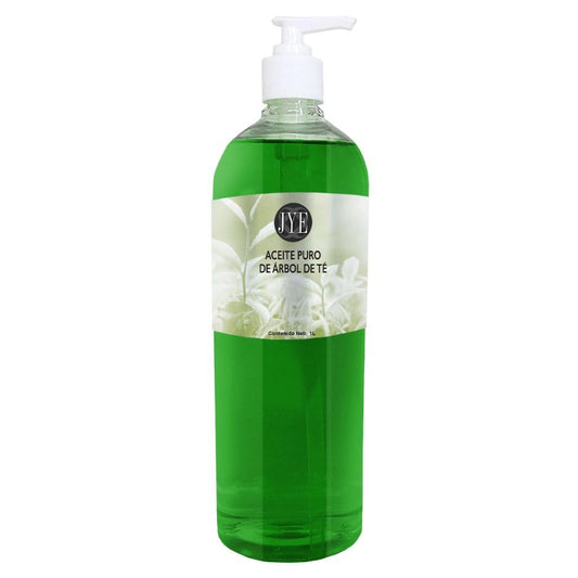 JYE Aceite de Arbol de Te Natural Libre de Químicos, altamente hidratante para todo tipo de piel. Textura ligera, Tratamiento antiedad Presentación 1 Litro