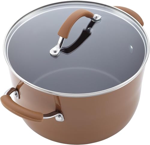 Batería de Cocina Rachael Ray Cucina Café Champiñón Anti-Adherente de Porcelana Dura 12 Piezas