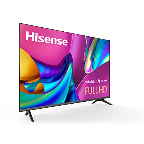 Hisense Serie A4 32 Pulgadas FHD 1080p Smart TV Android con DTS Virtual X, Modos de Juego y Deportes, Chromecast Integrado, compatibilidad con Alexa (32A4FH, Modelo 2022), Negro