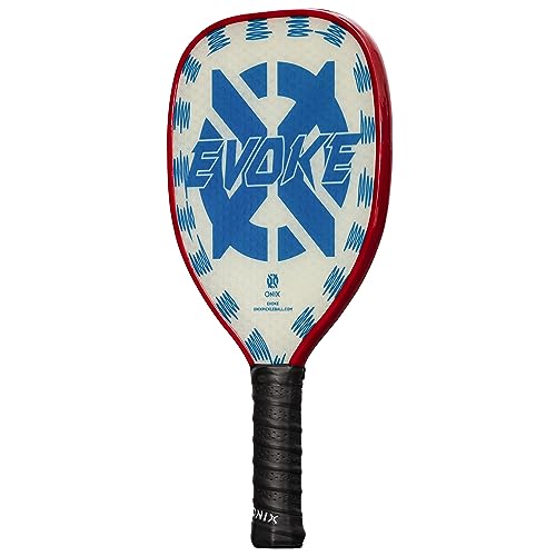 Paleta de Pickleball Onix Evoke Transparente con Forma de Lágrima y Núcleo de Polipropileno