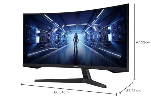 Monitor de Juegos Samsung Odyssey G5 Negro Ultra Ancho Curvo 34 Pulgadas 165Hz 1ms WQHD FreeSync Premium