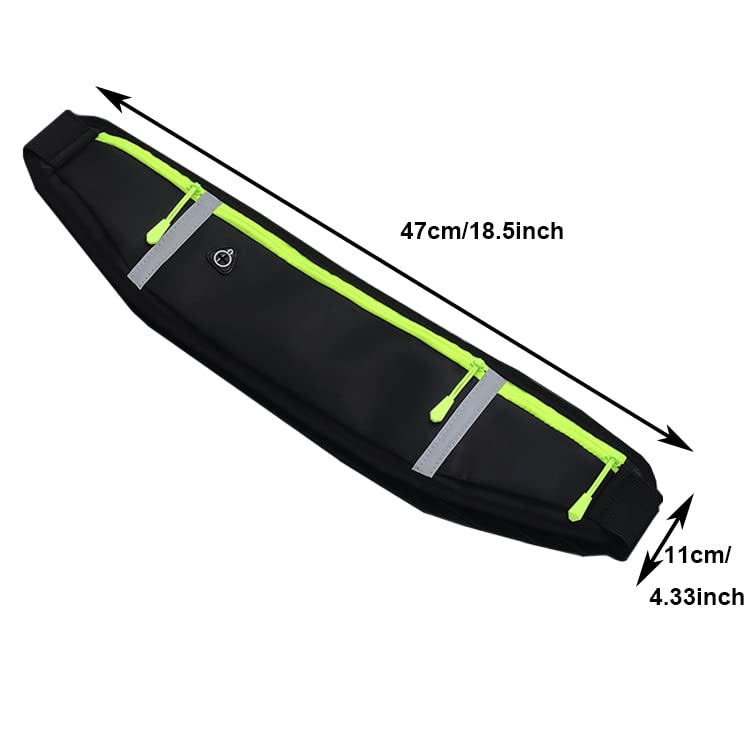 Riñonera SagaSave Negra Impermeable con Conector para Auriculares para Hombre y Mujer